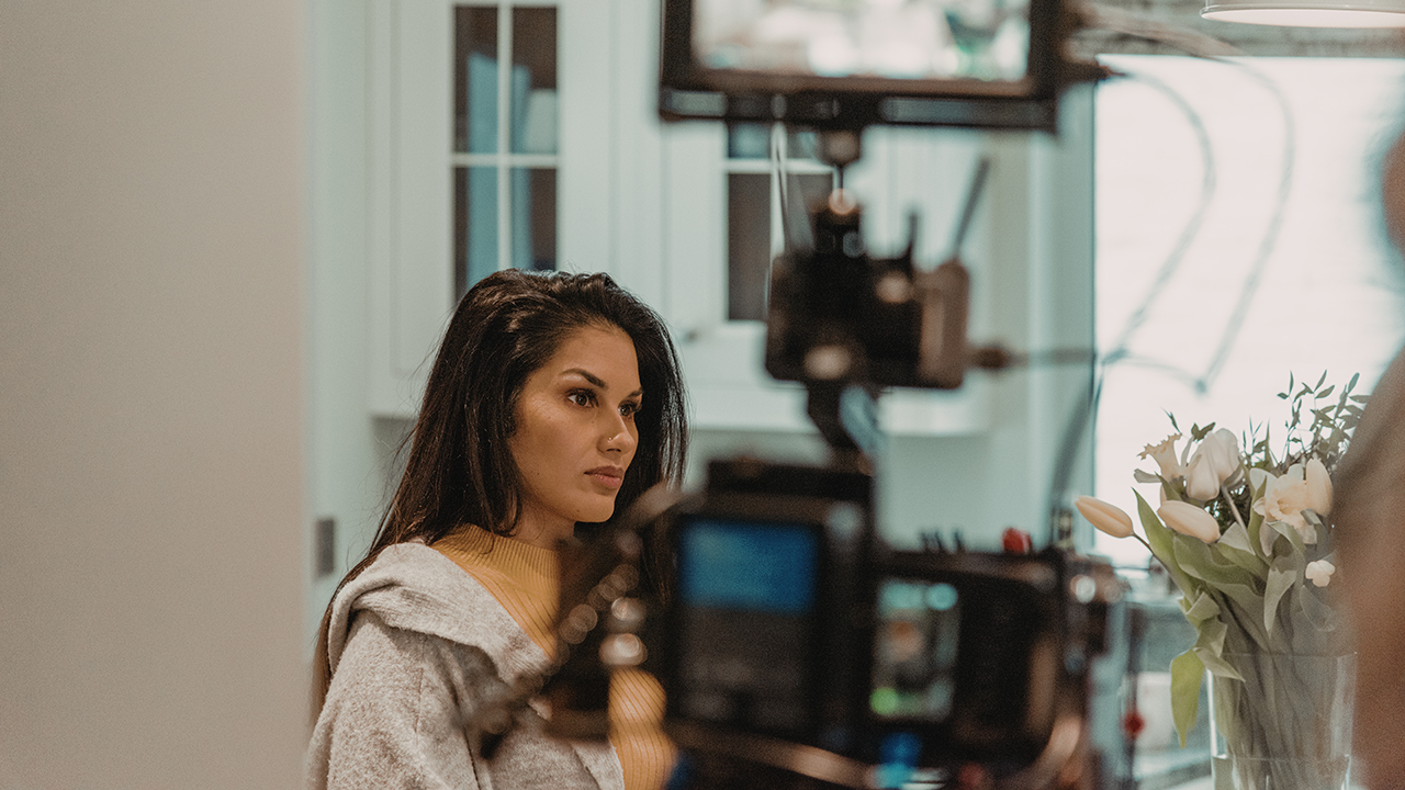 photograph of an actor on set